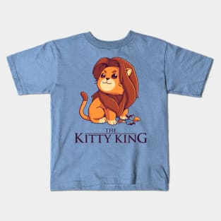 The Kitty King // 90s Cartoon, Kawaii, Cats - Light Ver Kids T-Shirt